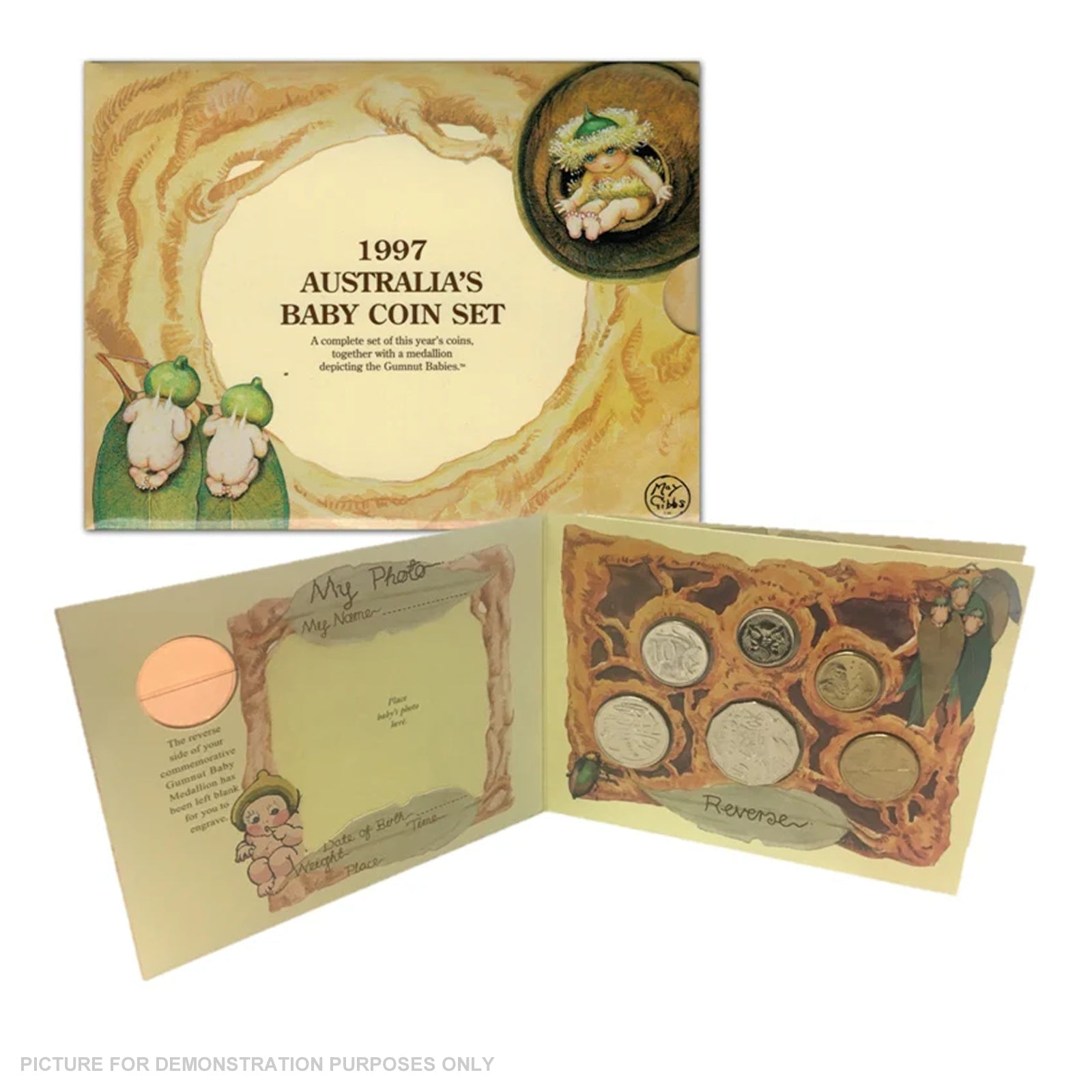1997 Royal Australian Mint Uncirculated Baby Coin Set - Gumnut Baby